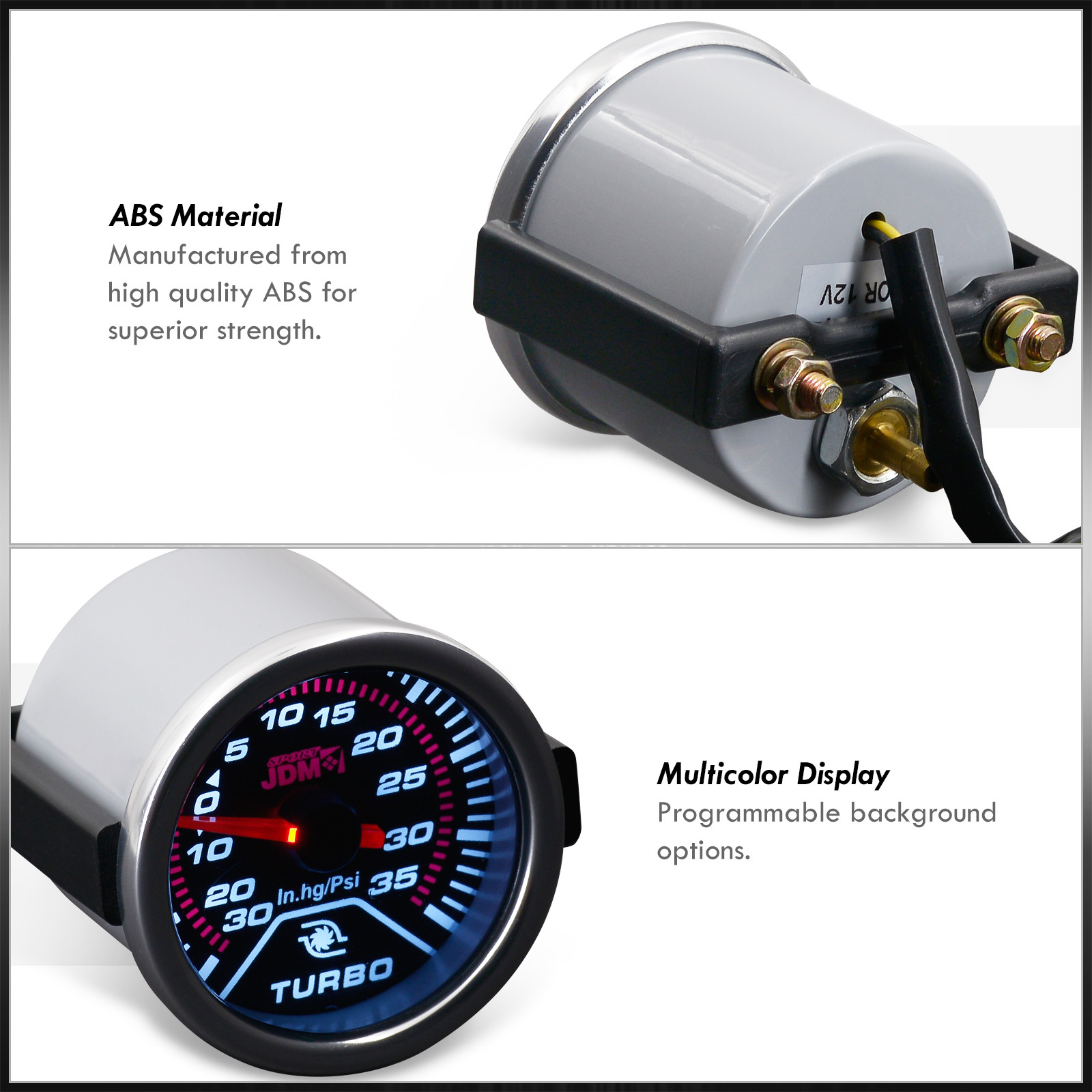 Find 52MM TURBO BOOST GAUGE RACING METER INDICATOR BMW Z4 Z3 E86 E85