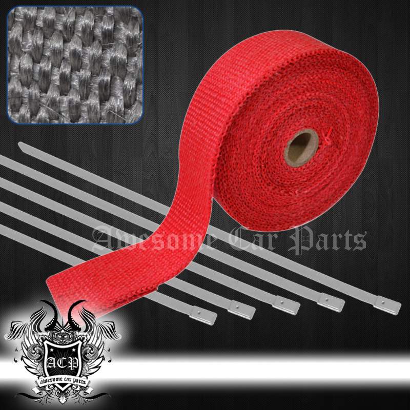 360" 30FT CATALYTIC CONVERTER EXHAUST HEADER HEAT WRAP SHIELD COVER