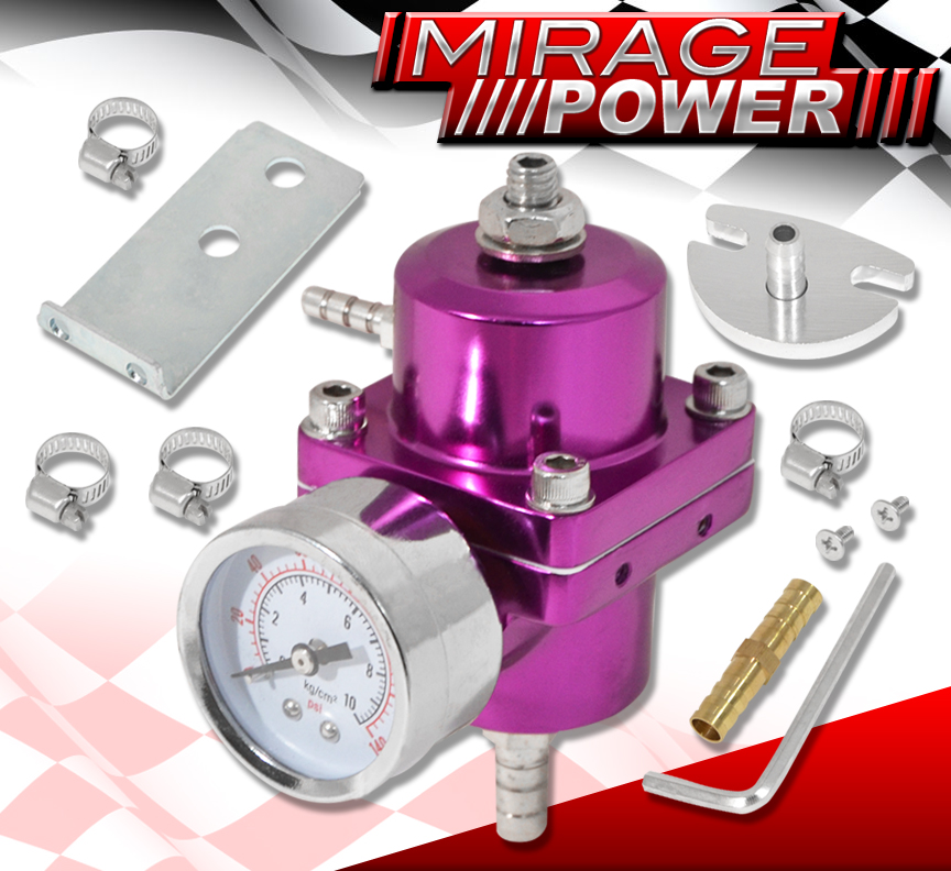 RACING ALUMINUM FUEL PRESSURE REGULATOR 11 RATIO 0140 PSI PURPLE ZR1