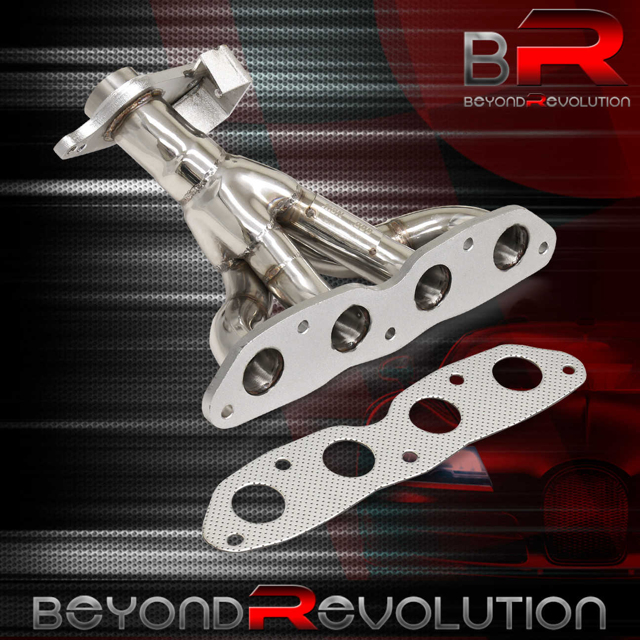 0609 YARIS 1.5LITER T304 421 STAINLESS STEEL EXHAUST HEADER MANIFOLD