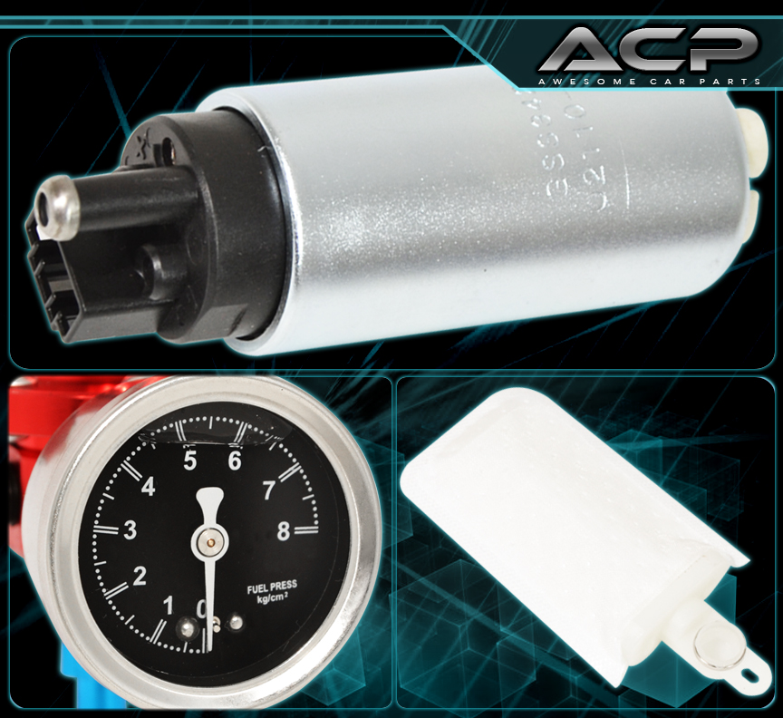 FOR VOLVO ADJUSTABLE FUEL PRESSURE REGULATOR 0140 PSI RED JDM+INLINE 255 PUMP eBay