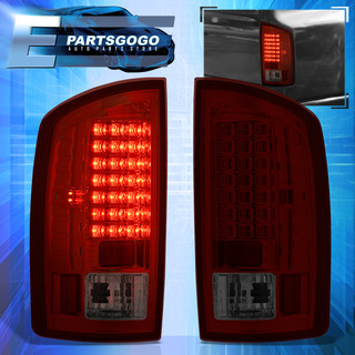 Fit Dodge 07-08 Ram 1500/2500/3500 Smoke LED Rear Tail Lights Brake Lamp Set