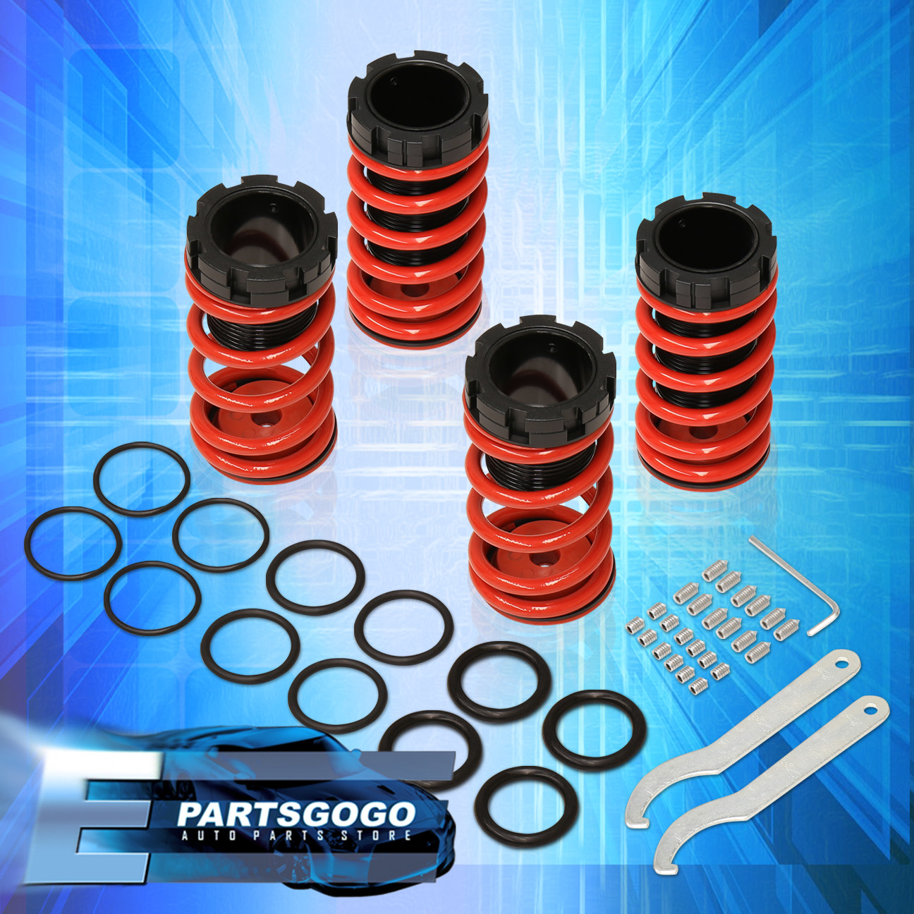 9599 TERCEL ADJUSTABLE LOWERING SPRING COILOVER SLEEVES 4PC SUSPENSION