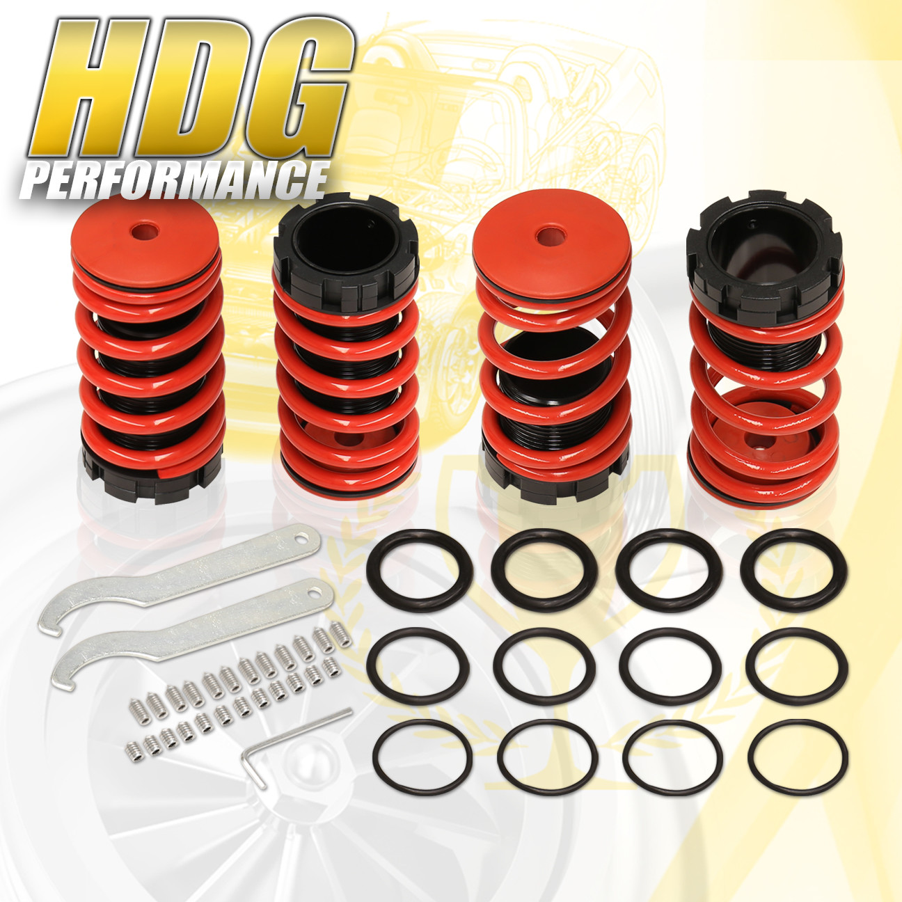 8999 ECLIPSE ADJUSTABLE LOWERING SPRING COIL OVER SLEEVES SUSPENSION