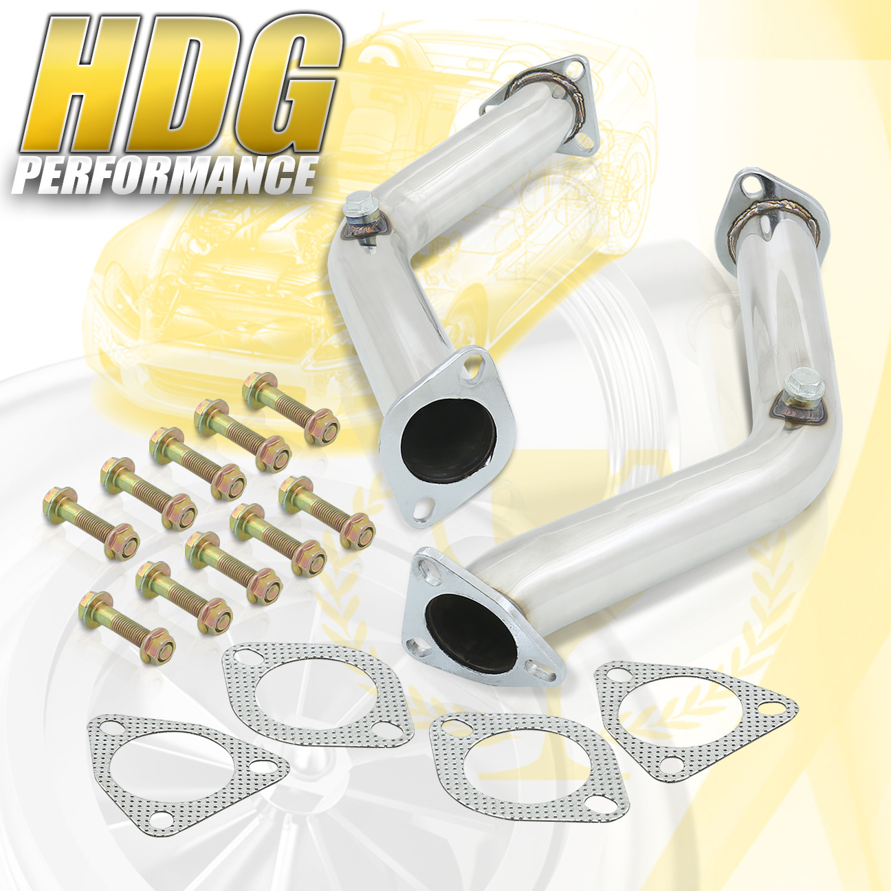 Purchase FIT 350Z Z33 G35 V35 DUAL STAINLESS STEEL HEADER EXHAUST HIGH