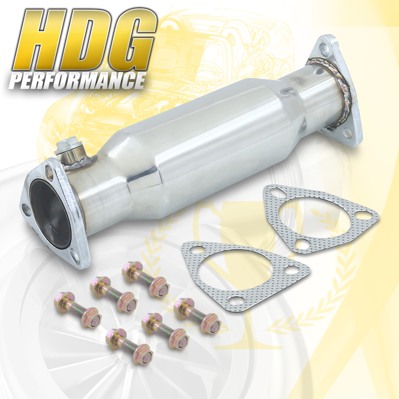 Find 9093 Accord 9296 Prelude High Flow Catalytic Converter Test Pipe