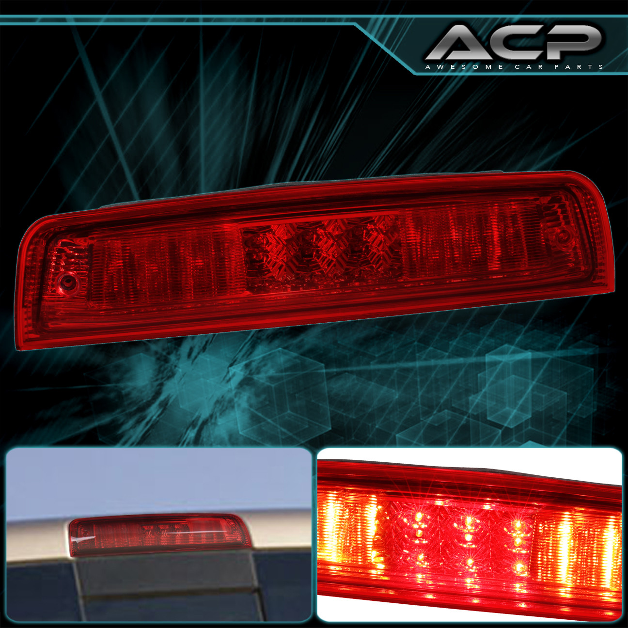 0916 DODGE RAM 1500 TRUCK LED 3RD THIRD BRAKE STOP LIGHT BAR ASSEMBLY