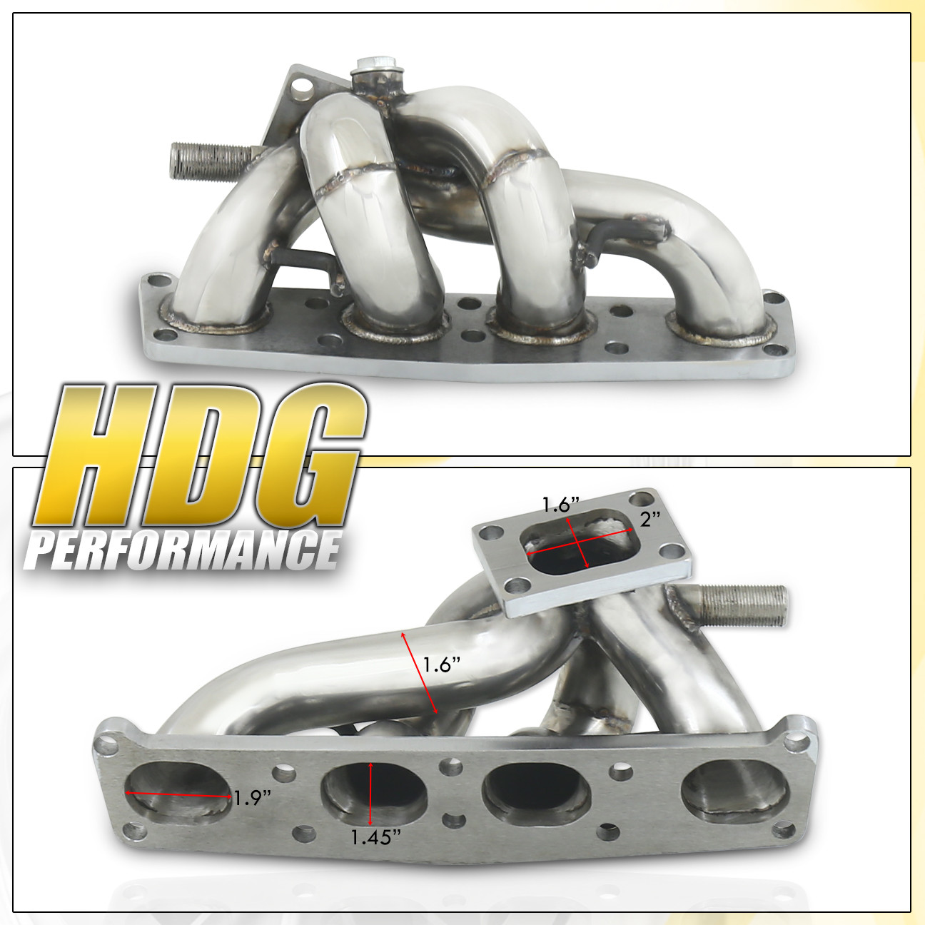 MAZDA 626 MX6 PROBE PROTEGE PERFORMANCE T2 FLANGE TURBO EXHAUST HEADER