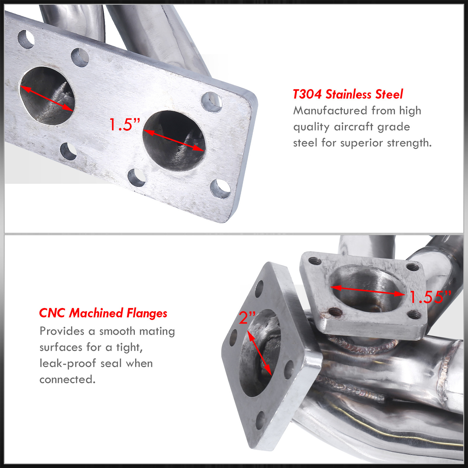 AUDI S2 S4 S6 RS2 K24 20V K26 TURBO FLANGE STAINLESS EXHAUST HEADER