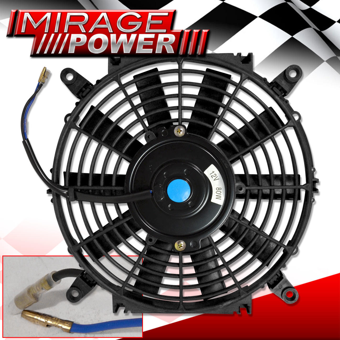 RADIATOR COOLING RADIATOR ELECTRIC SLIM PUSH PULL FAN 16" 12V UNIVERSAL