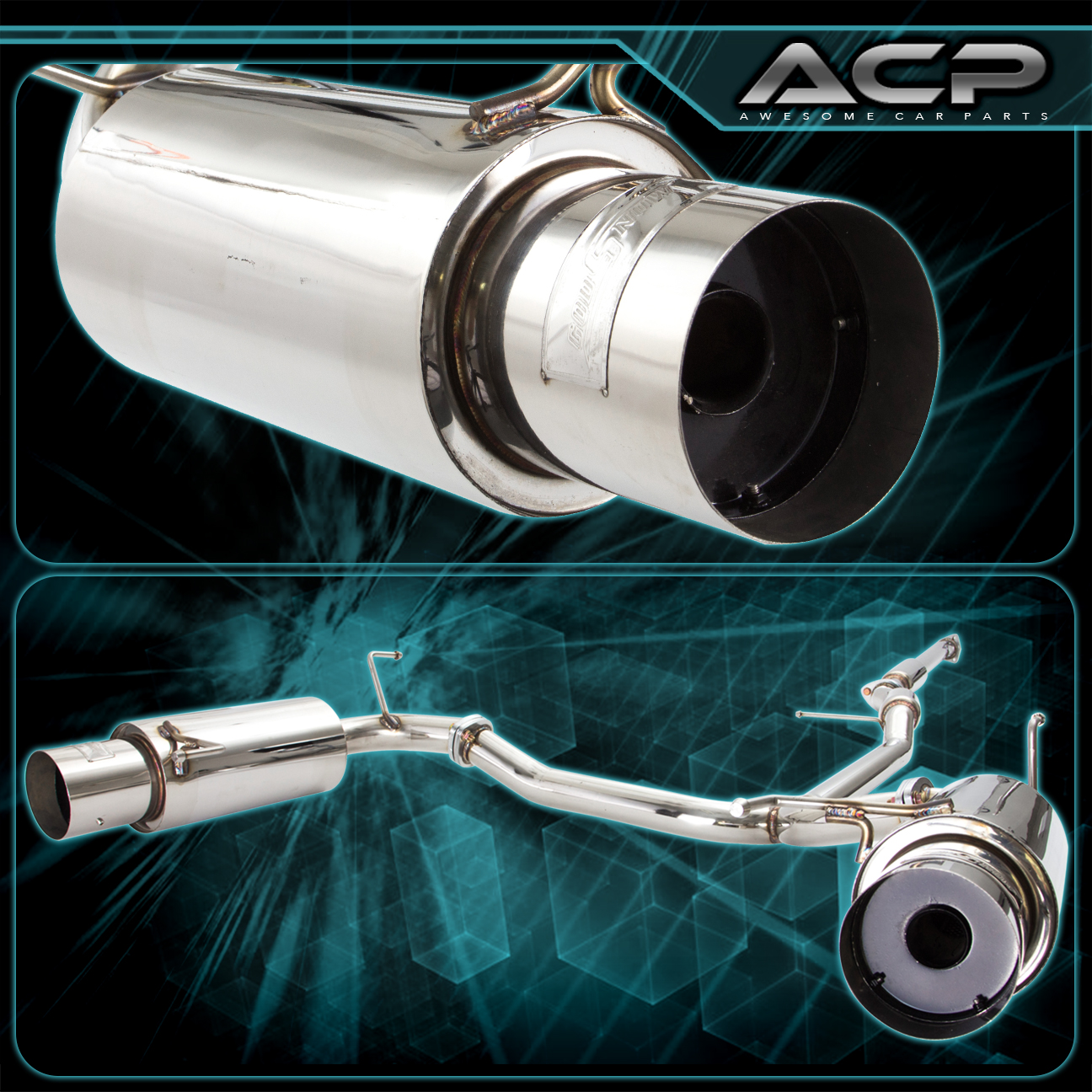 9802 Honda Accord V6 2.5" Stainless Steel Dual Catback Exhaust System