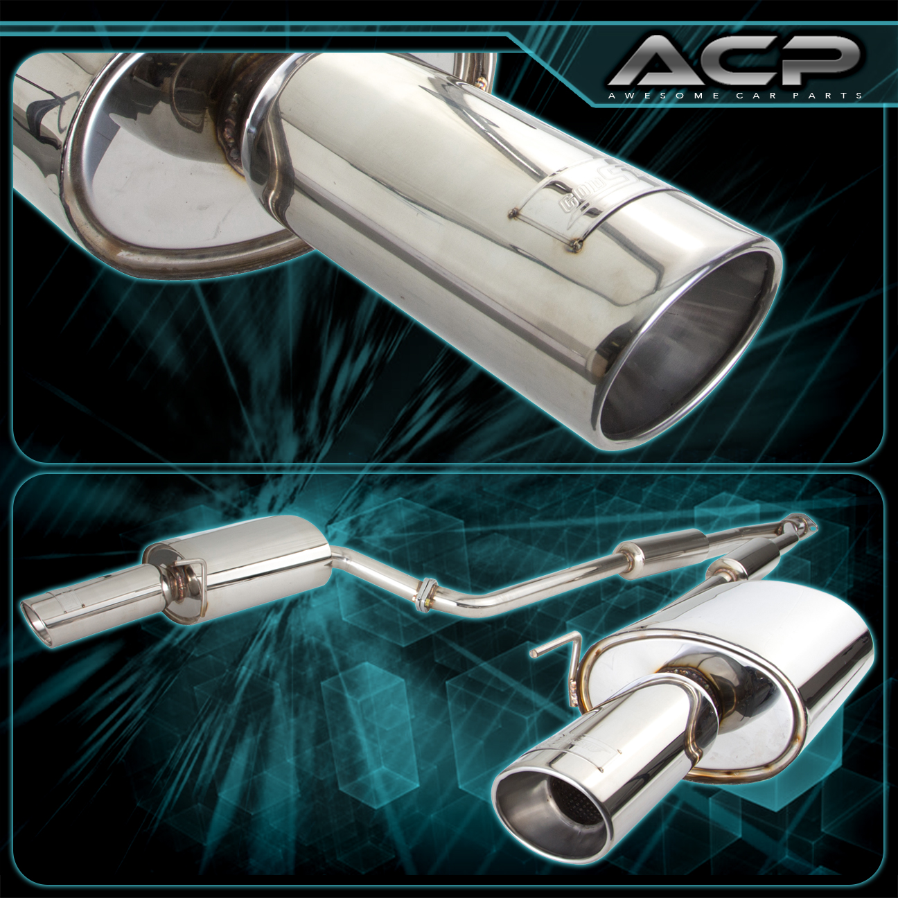 Fit 20092013 Infiniti G37 3.7L Racing Dual Muffler Catback Exhaust