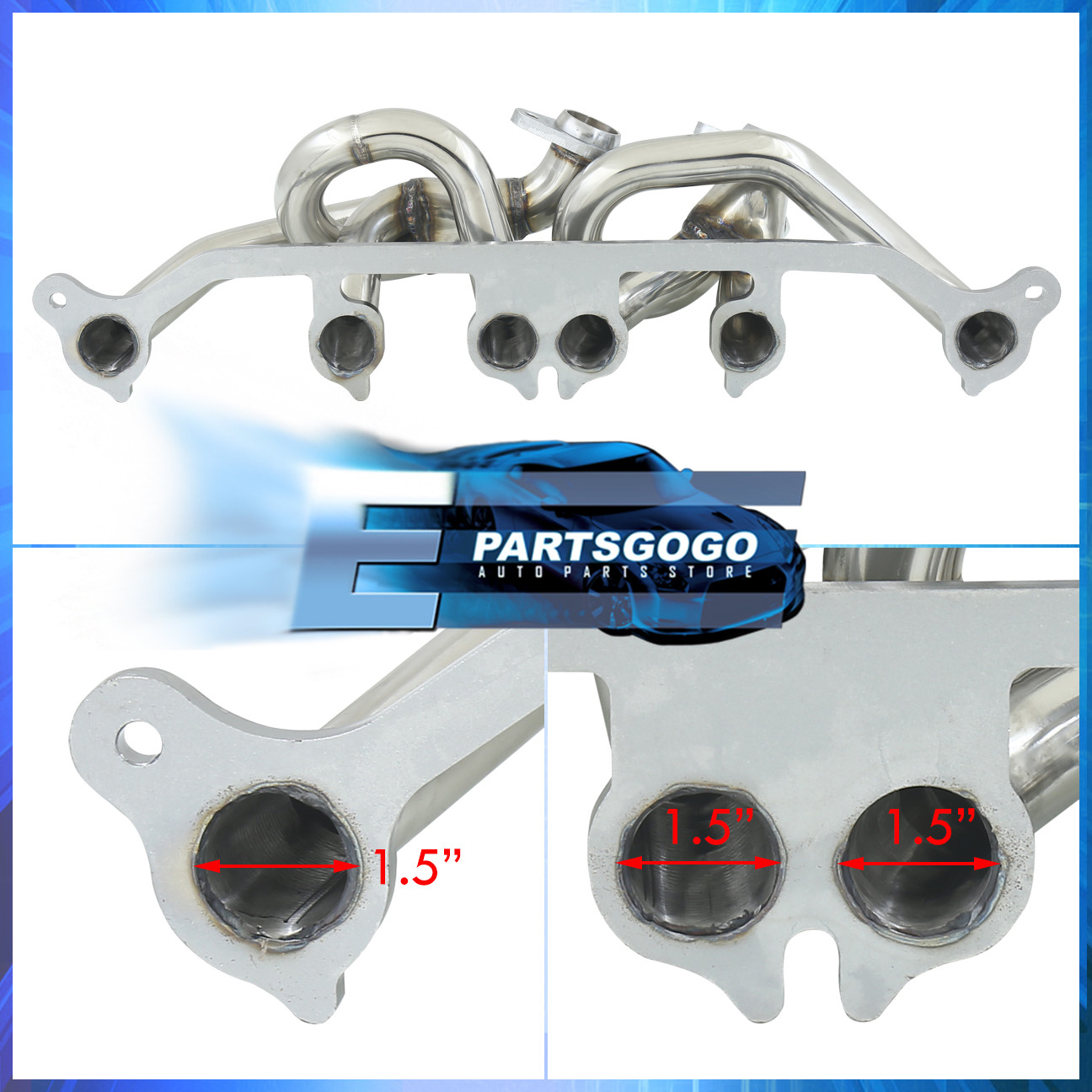 20002006 Jeep Wrangler Grand Cherokee 4.0 6CYL Racing Exhaust Manifold Header eBay