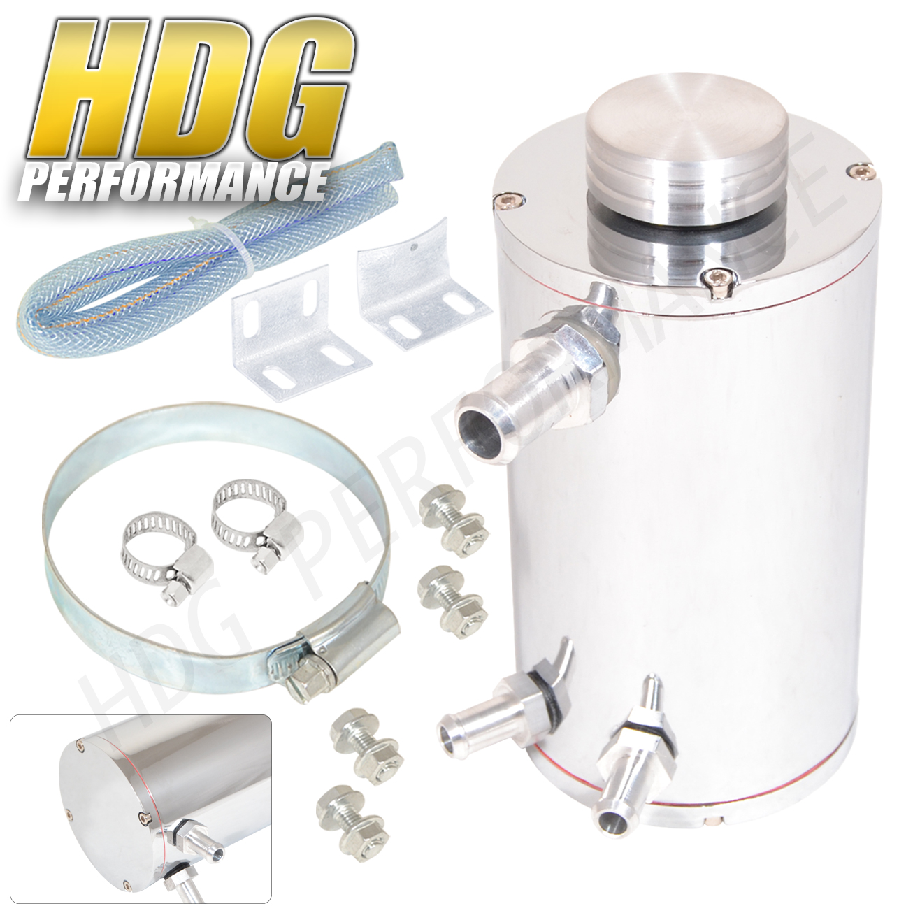 Universal Power Steering Catch Can Reservoir Racing Chrome Polished eBay