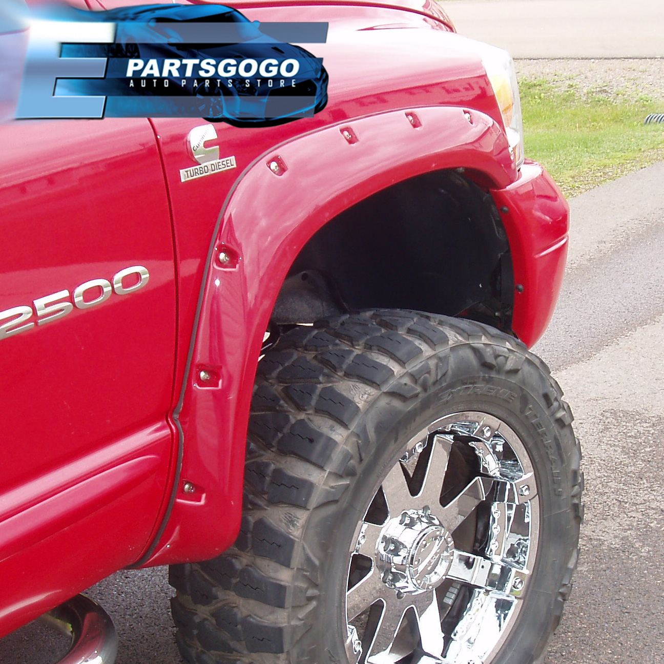 0208 Dodge Ram 1500 Pickup Paintable Pocket Rivet Style Wheel Well