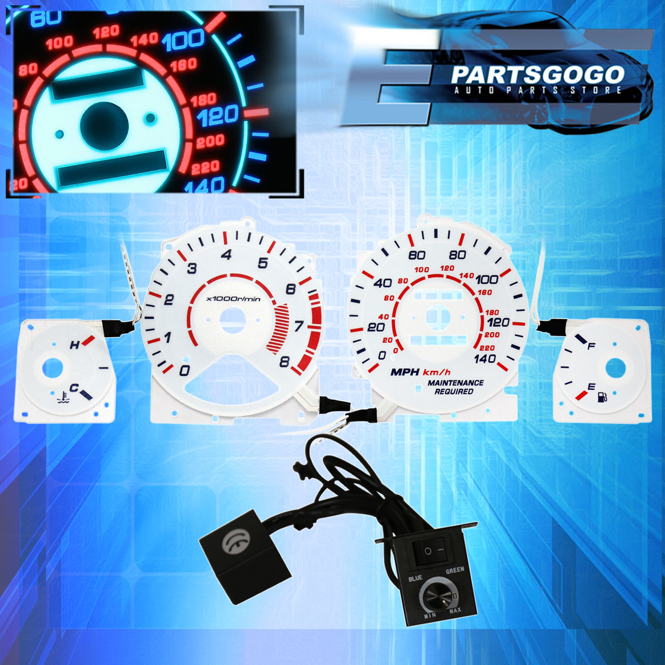Find 1996 1997 Honda Accord JDM White Face Indiglo Reverse Glow Gauges Find 1996 1997 Honda Accord JDM White Face Indiglo Reverse Glow Gauges