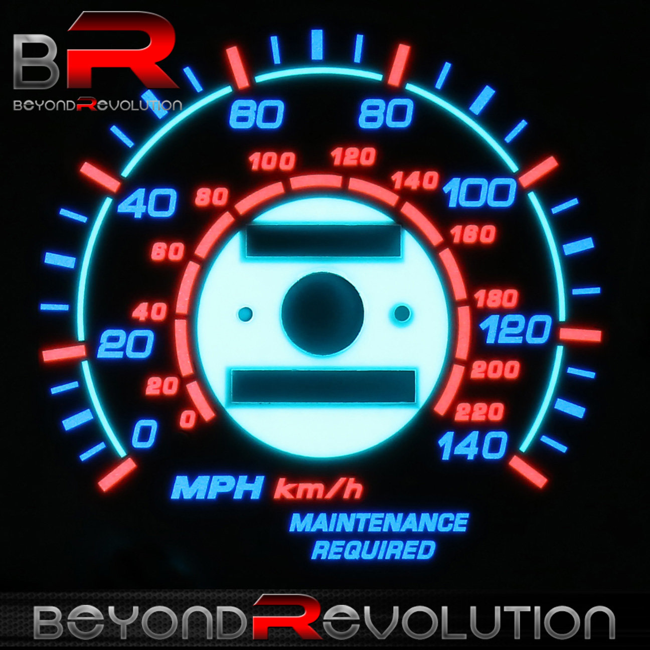 Sell Indiglo Reverse Glow Gauge Dash Face MPH W/ RPM For 19961997