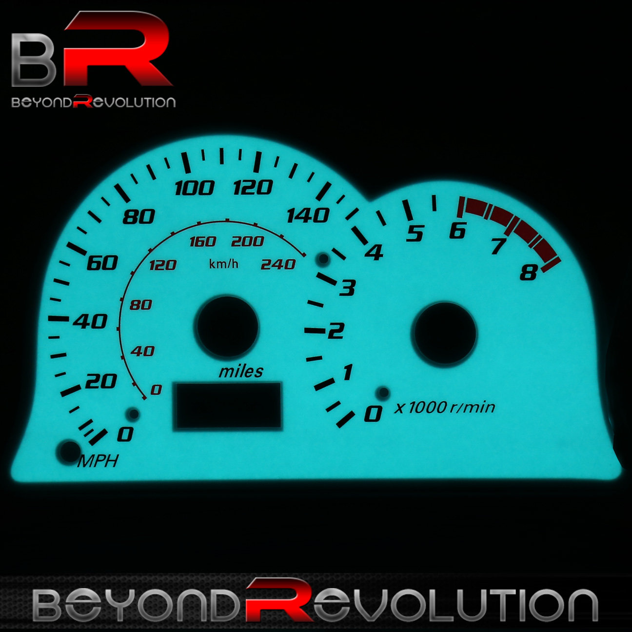 Find Indiglo Reverse Glow Gauge Dash Face MPH W/ RPM For 20002004