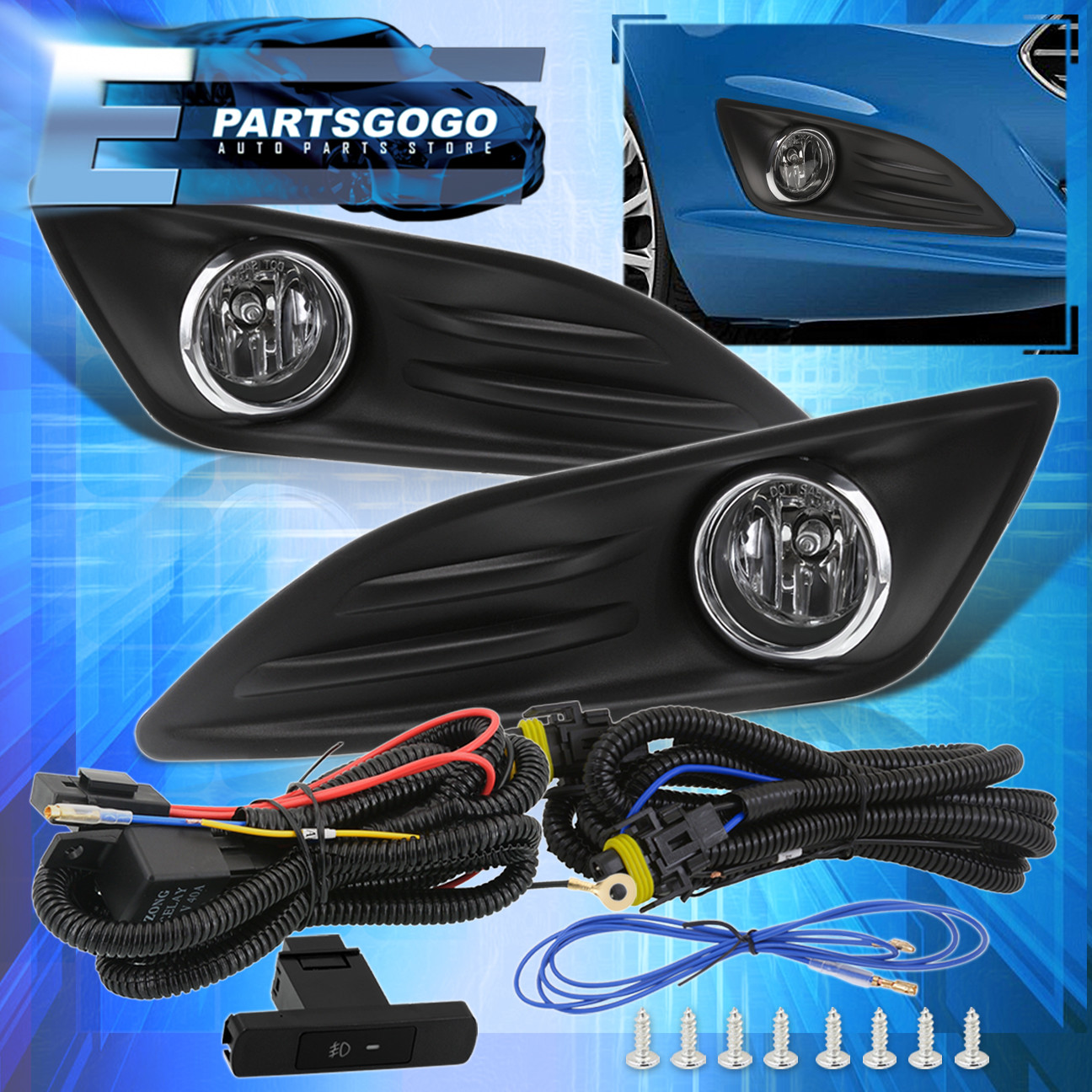 20142016 Ford Fiesta Clear Fog Driving Light Pair LH RH Replacement Upgrade eBay