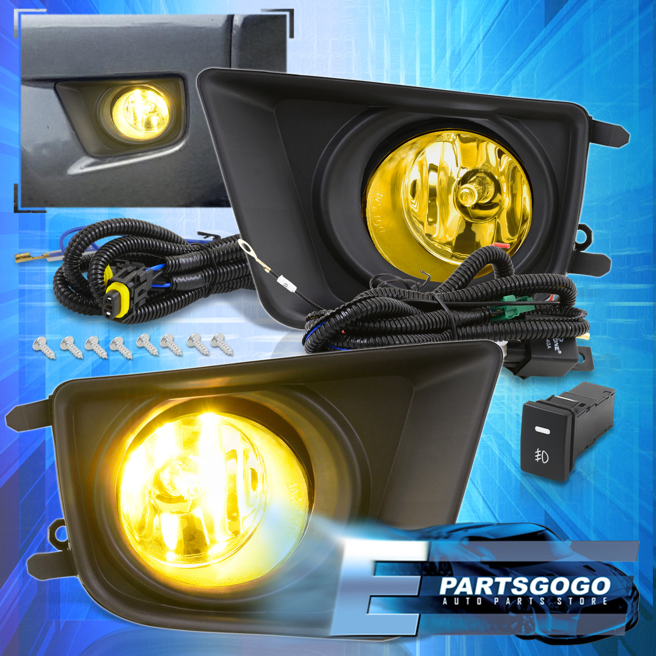 20122015 Toyota Amber Fog Driving Light Pair LH RH Replacement Upgrade eBay