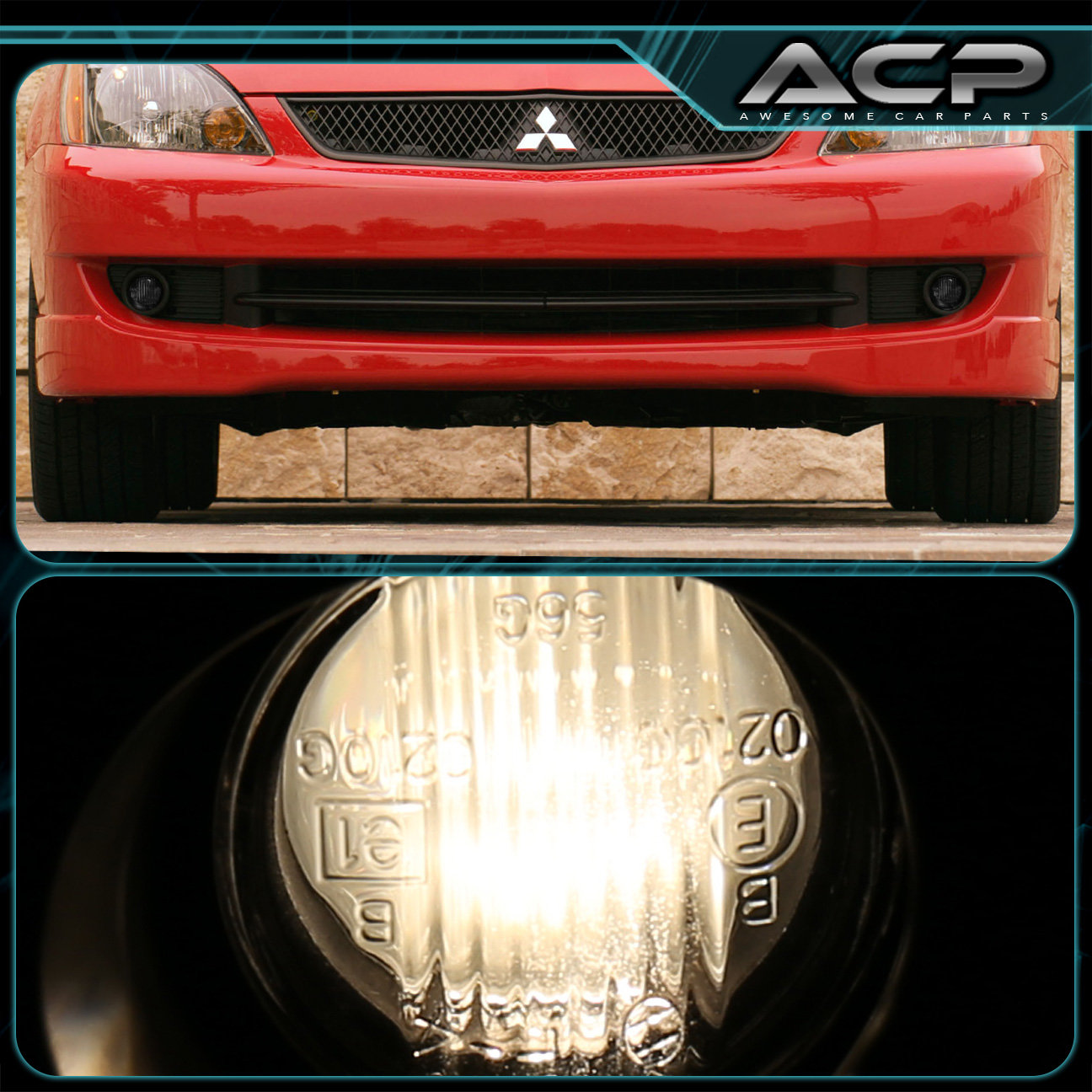 04 06 mitsubishi lancer front bumper smoke fog lamps mitsubishi lancer front light