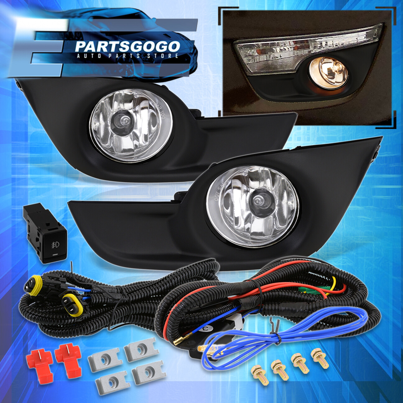 for 2013 2015 nissan altima 4dr fog lights clear lens fog light nissan altima 2015