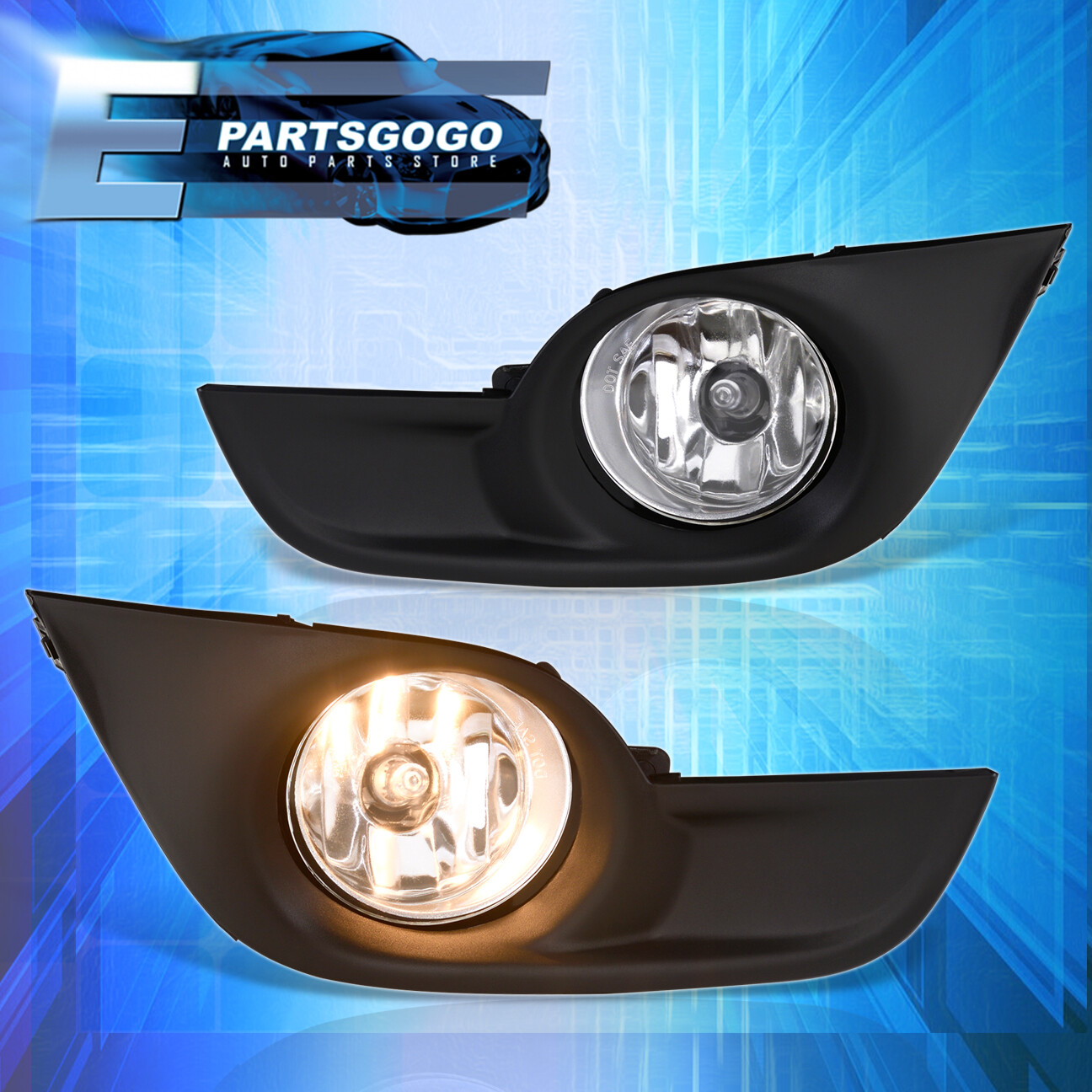 For 20132015 Nissan Altima 4Dr Fog Lights Clear Lens Black Bezel Bumper Lamp eBay