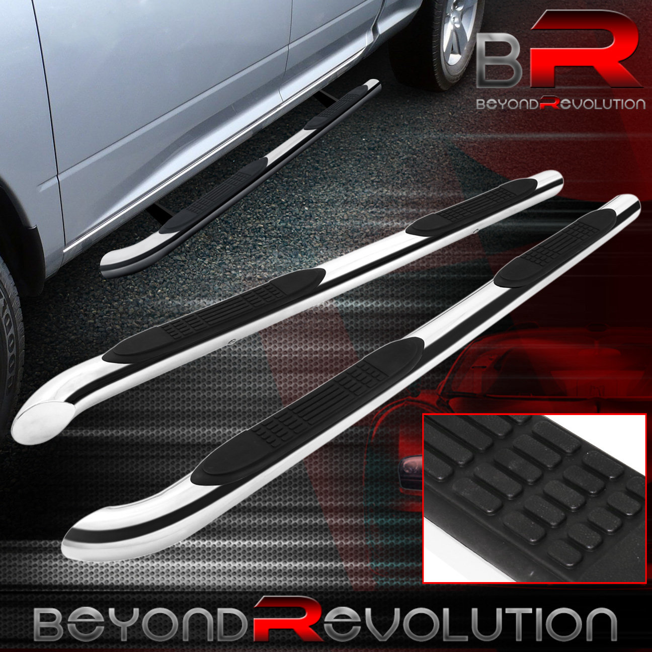 20082012 Ford Escape Running Board Side Step Nerf Bar Chrome Stainless