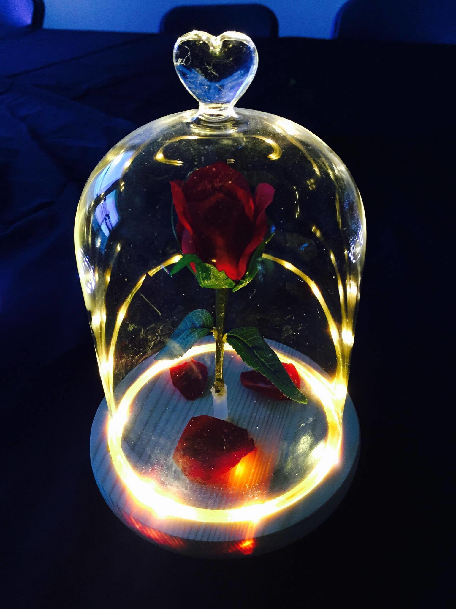 Beauty And The Beast Flower Rose Princess Prince Fairy Tale Belle Dome Gold eBay