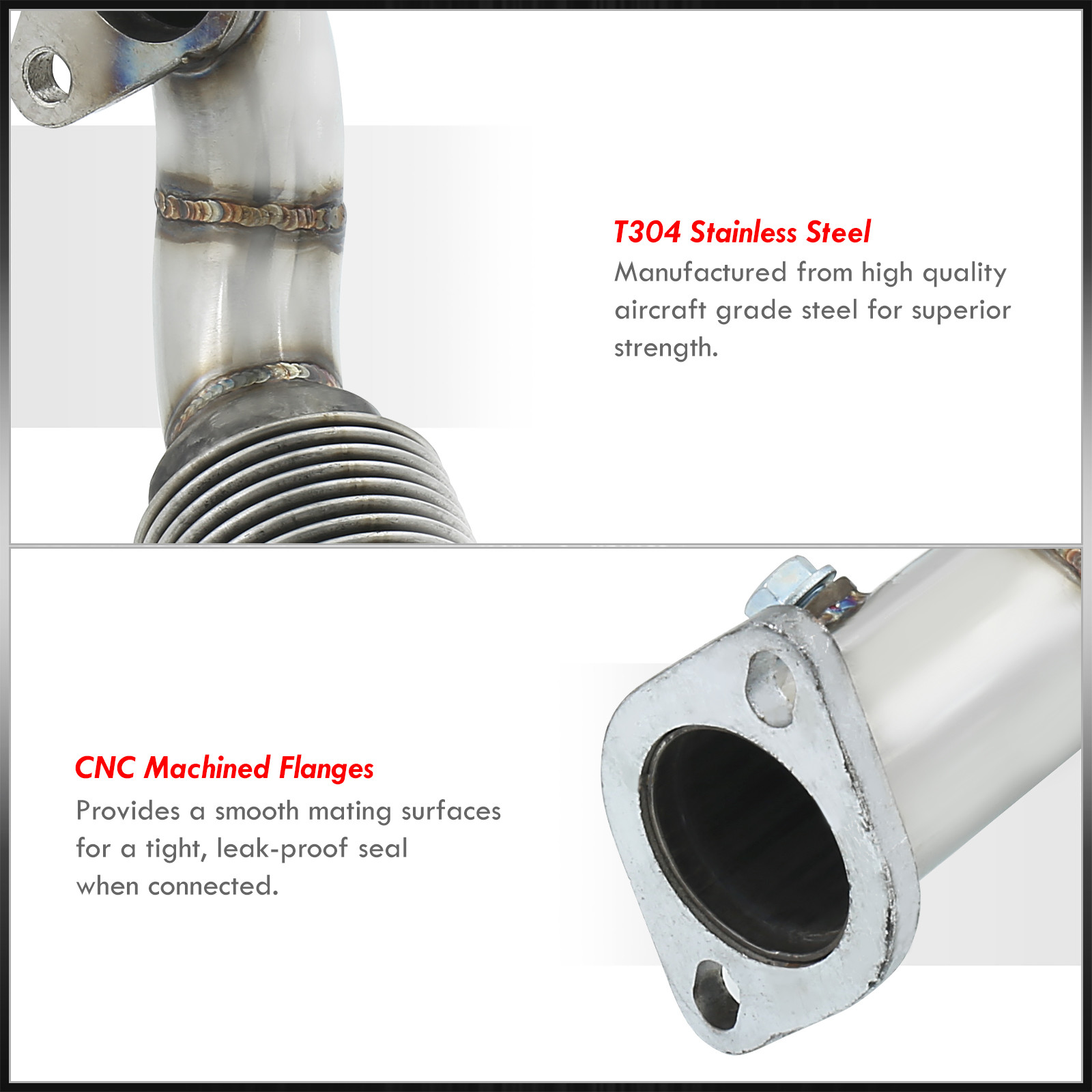 BSeries B16 B18 2.5" T3 Turbo Exhaust Down Pipe + Flex Piping