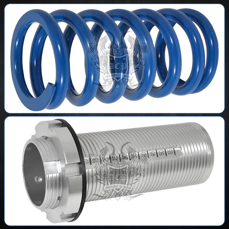 9600 CIVIC SCALE ADJUSTABLE LOWER COIL OVER SPRING KIT BLUE + ALUMINUM