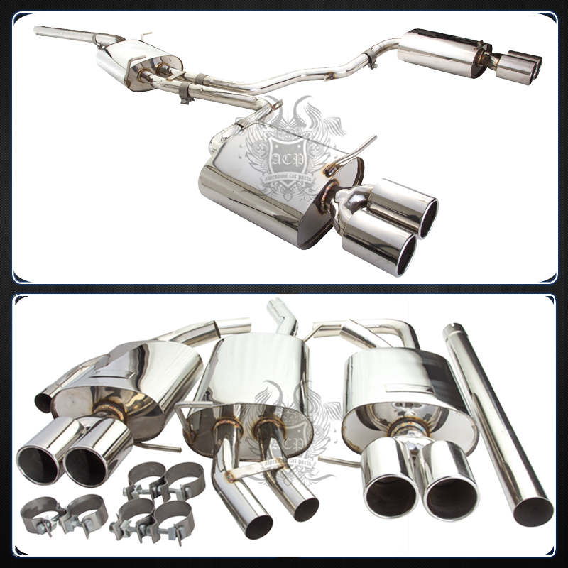 20062008 Audi A4 2.0L Performance Catback Exhaust Muffler System Quad