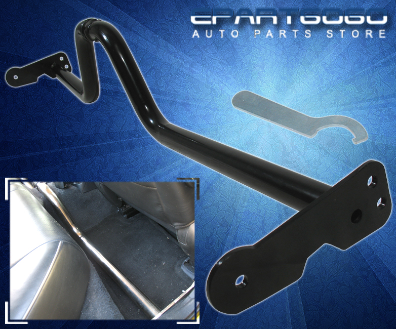 ADJUSTABLE STABILIZER FLOOR BAR CHASSIS BRACE BLACK TOYOTA COROLLA