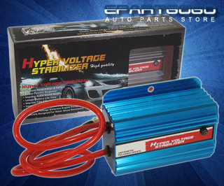 Blue JDM Hyper Car Battery Voltage Stabilizer Ecu For Honda Civic Prelude Accord