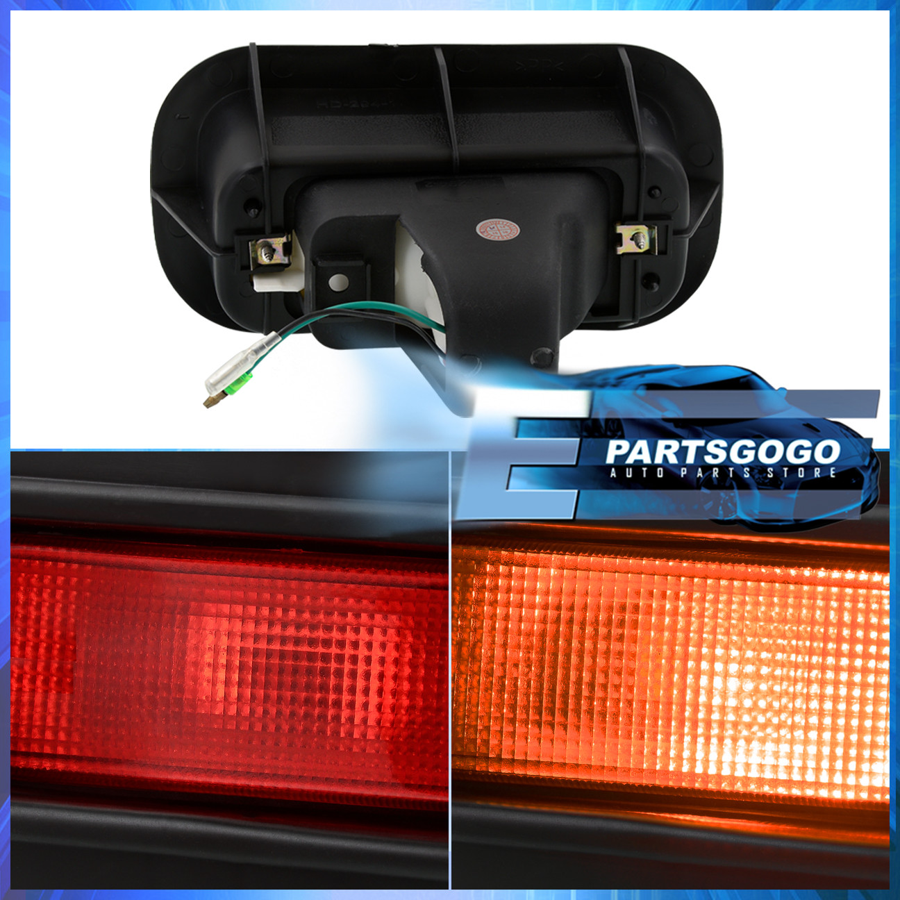 HONDA PRELUDE ACCORD JDM EDM CUSTOM RED LENS REAR BUMPER FOG LIGHT