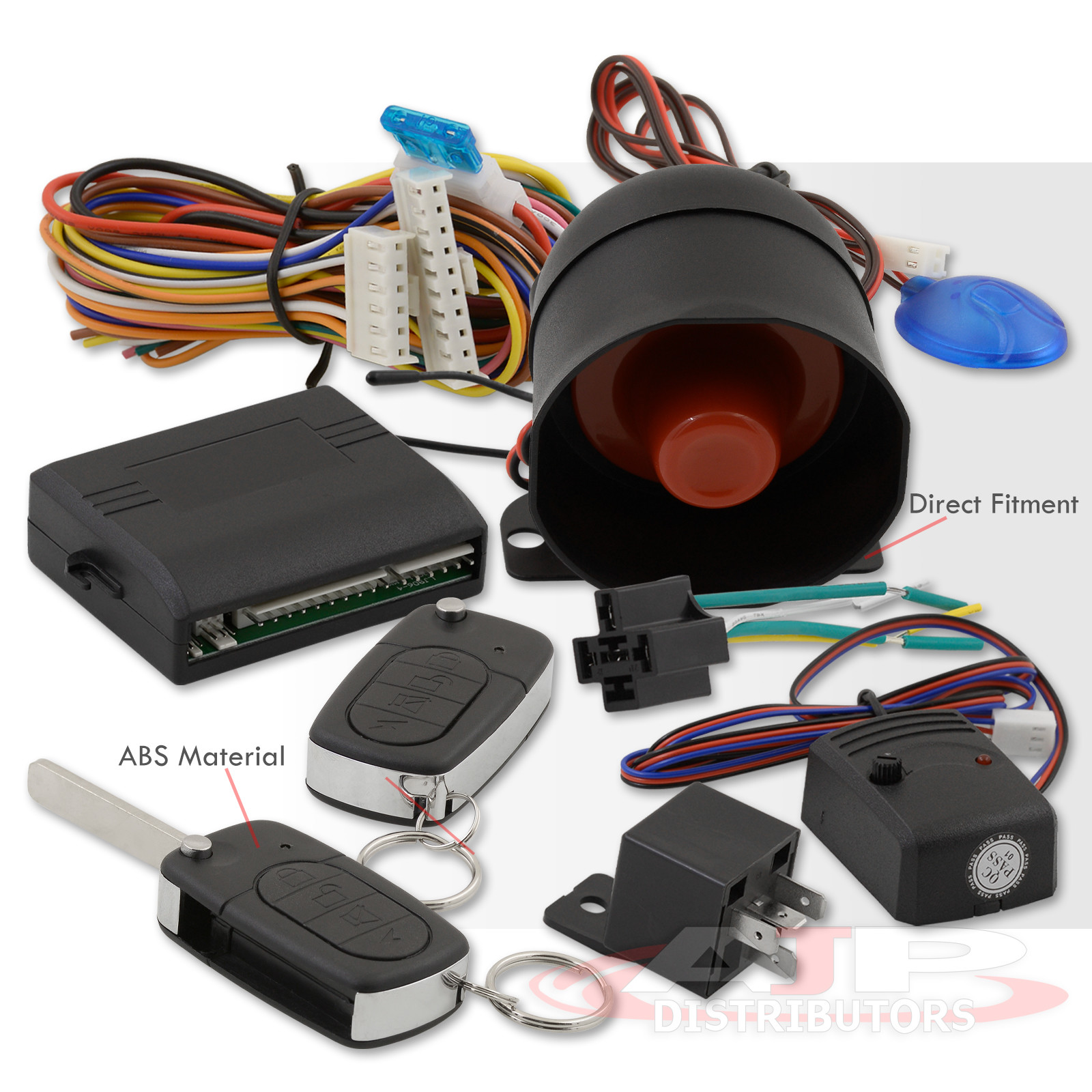 Jdm flip key remote car alarm security system all honda #6
