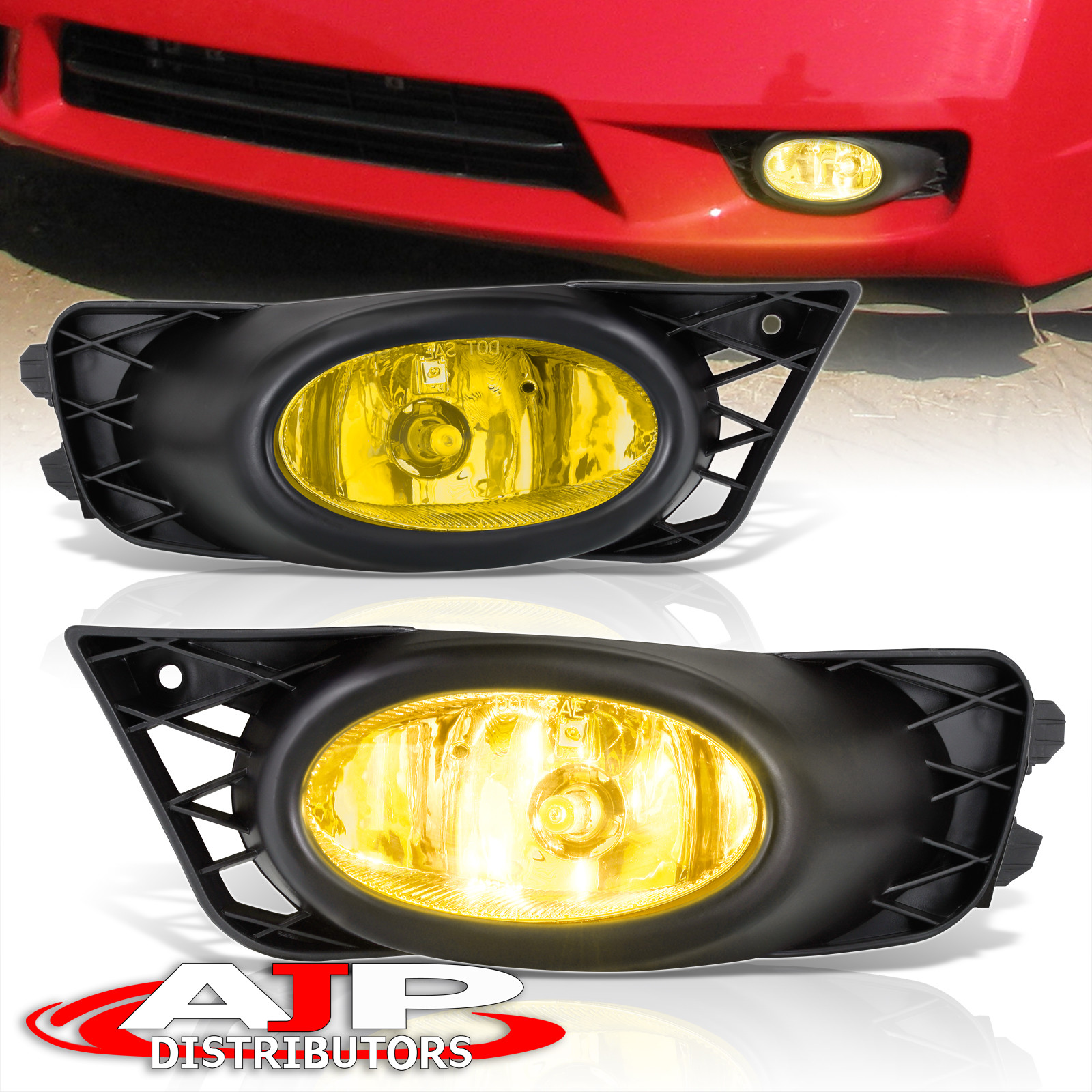 2009 2011 HONDA CIVIC SEDAN FA5 4DR JDM YELLOW LENS FOG LIGHT SET PAIR W/ WIRING eBay