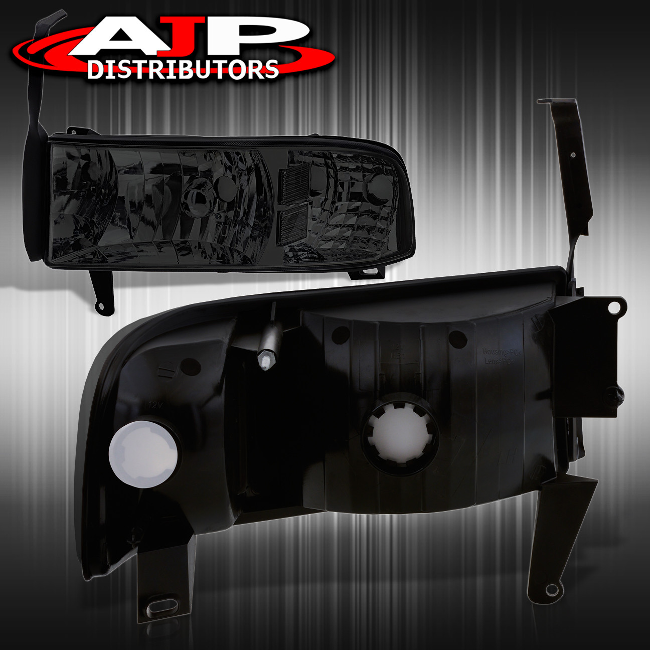 94-01 DODGE RAM PICK UP TRUCK SMOKED LENS HEADLIGHTS LAMP ... 98 dodge pickup headlight wiring 