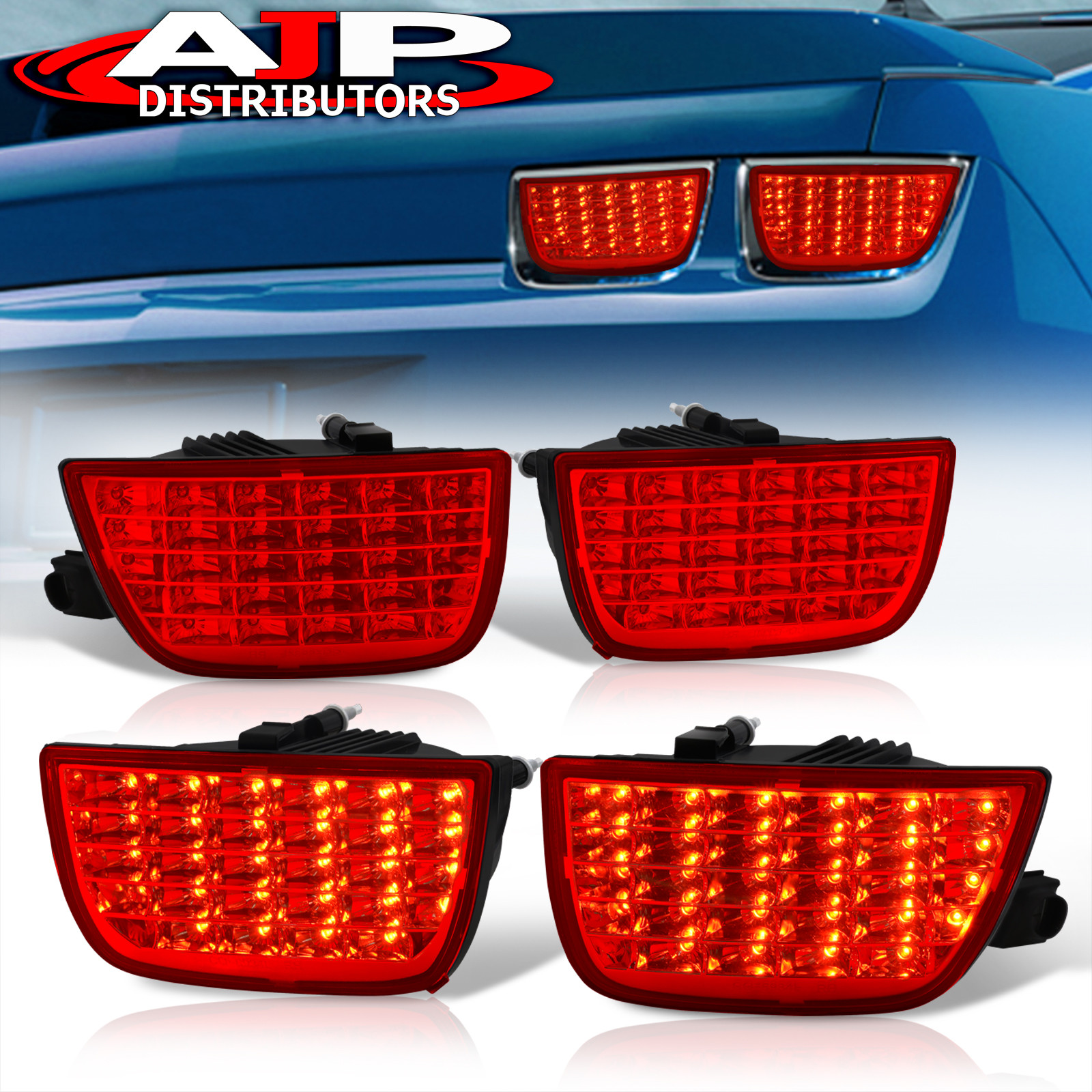 20102013 CHEVY CAMARO SEQUENTIAL SIGNAL FULL LED TAIL LIGHTS ALL RED LENS