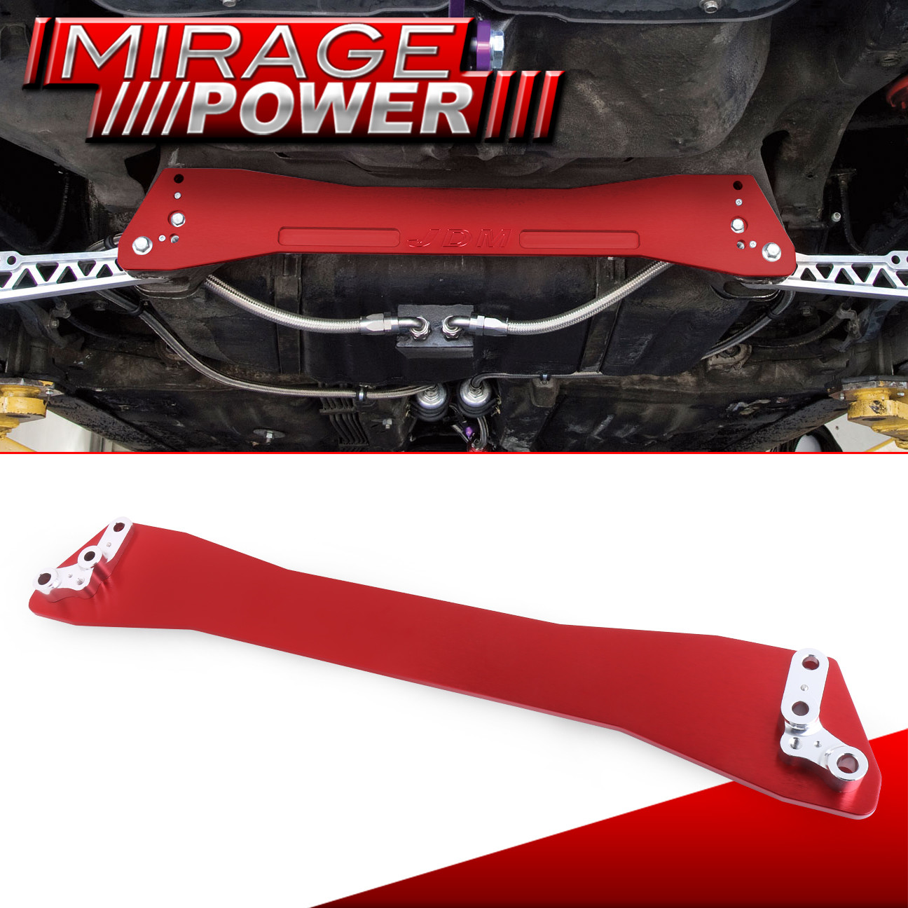 RED JDM REAR LOWER SUBFRAME BRACE ACURA INTEGRA 9093 9497 982001 DA