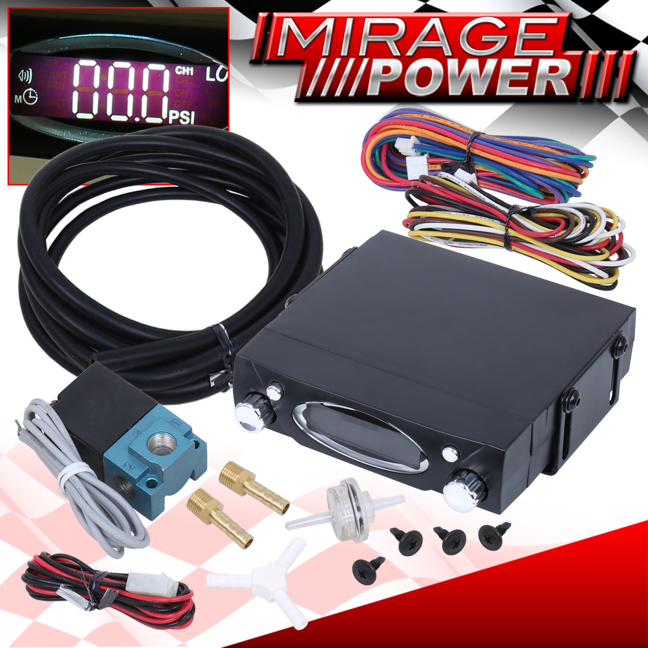 JDM ELECTRONIC/DIGITAL LED TURBO TIMER/BOOST/NITROUS PSI CONTROLLER