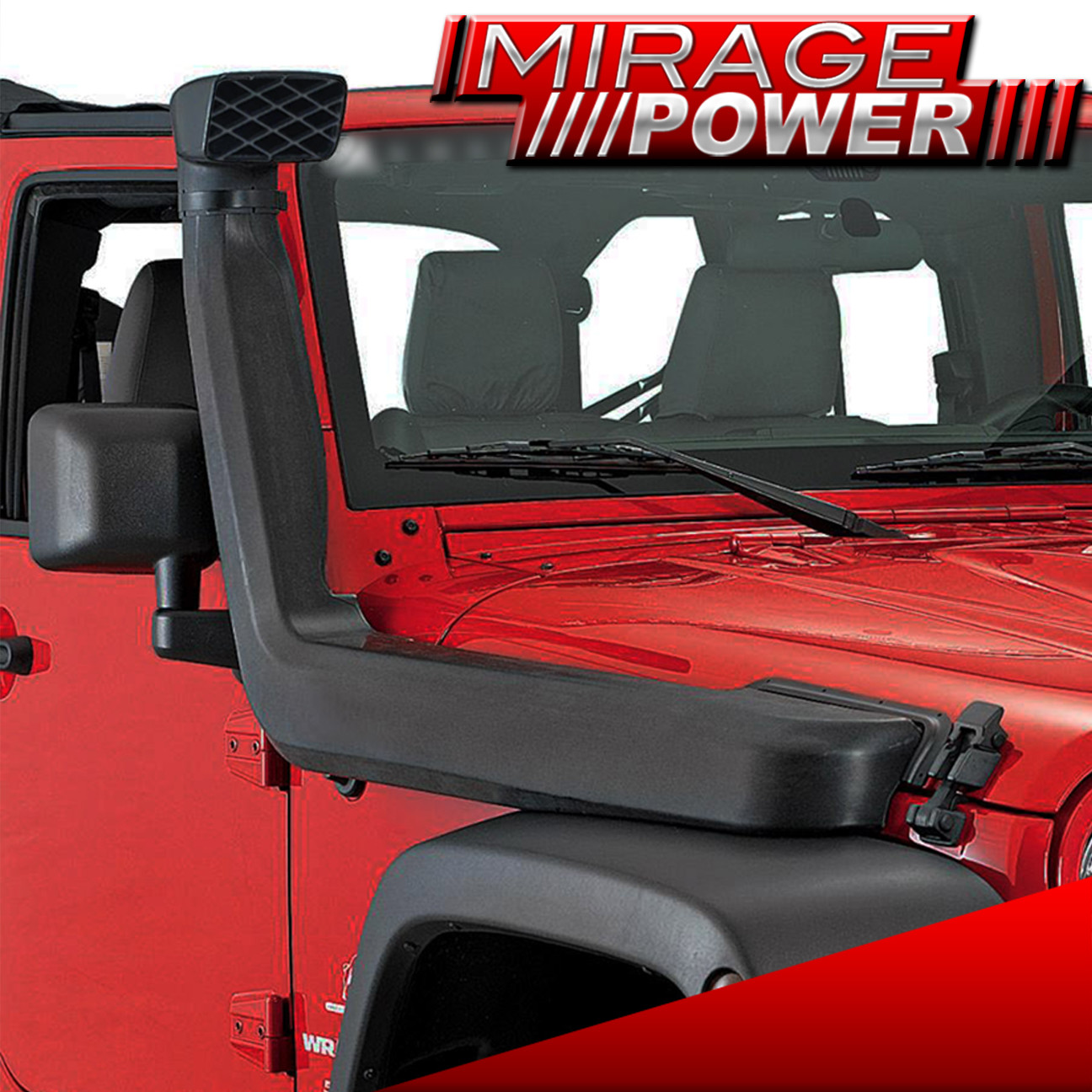 20072011 JEEP WRANGLER JK 3.8L CUSTOM OFF ROAD BLACK SNORKEL AIR