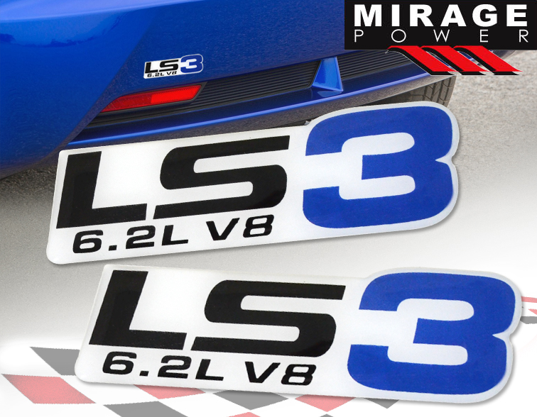 2X 5.7L LS3 CHEVY ENGINE HOOD TRUNK MOTOR FENDER EMBLEM BADGE DECAL