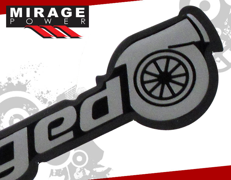 2X BLACK SILVER TWIN TURBO DECAL EMBLEM STICKER BADGE LOGO GEL FENDERS ...