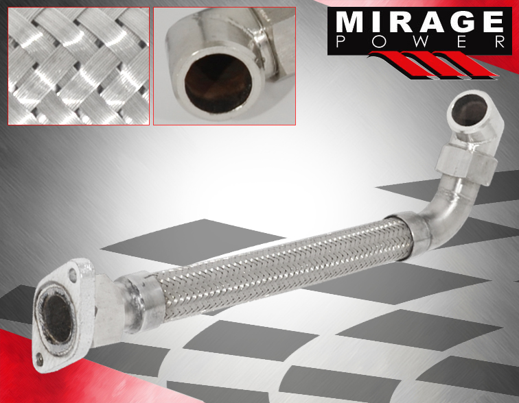 38MM 2BOLT EXTERNAL WASTEGATE FLEX SS DUMP TUBE PIPE KIT w/ MILD WELD