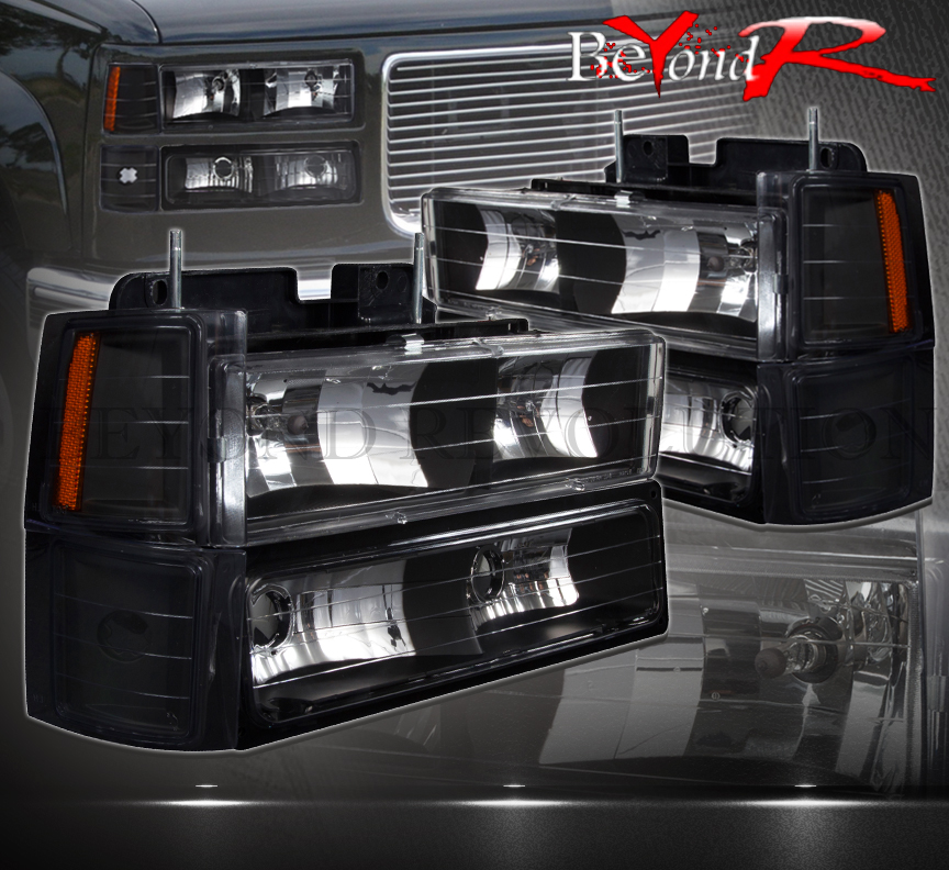 94-98 CHEVY C1500 K1500 PICKUP TRUCK BLACK AMBER ... 94 chevy c1500 tail light wiring 