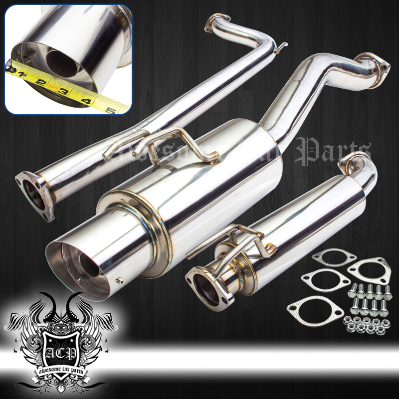 06 07 08 HONDA CIVIC SI COUPE JDM 3" STAINLESS CATBACK EXHAUST 4