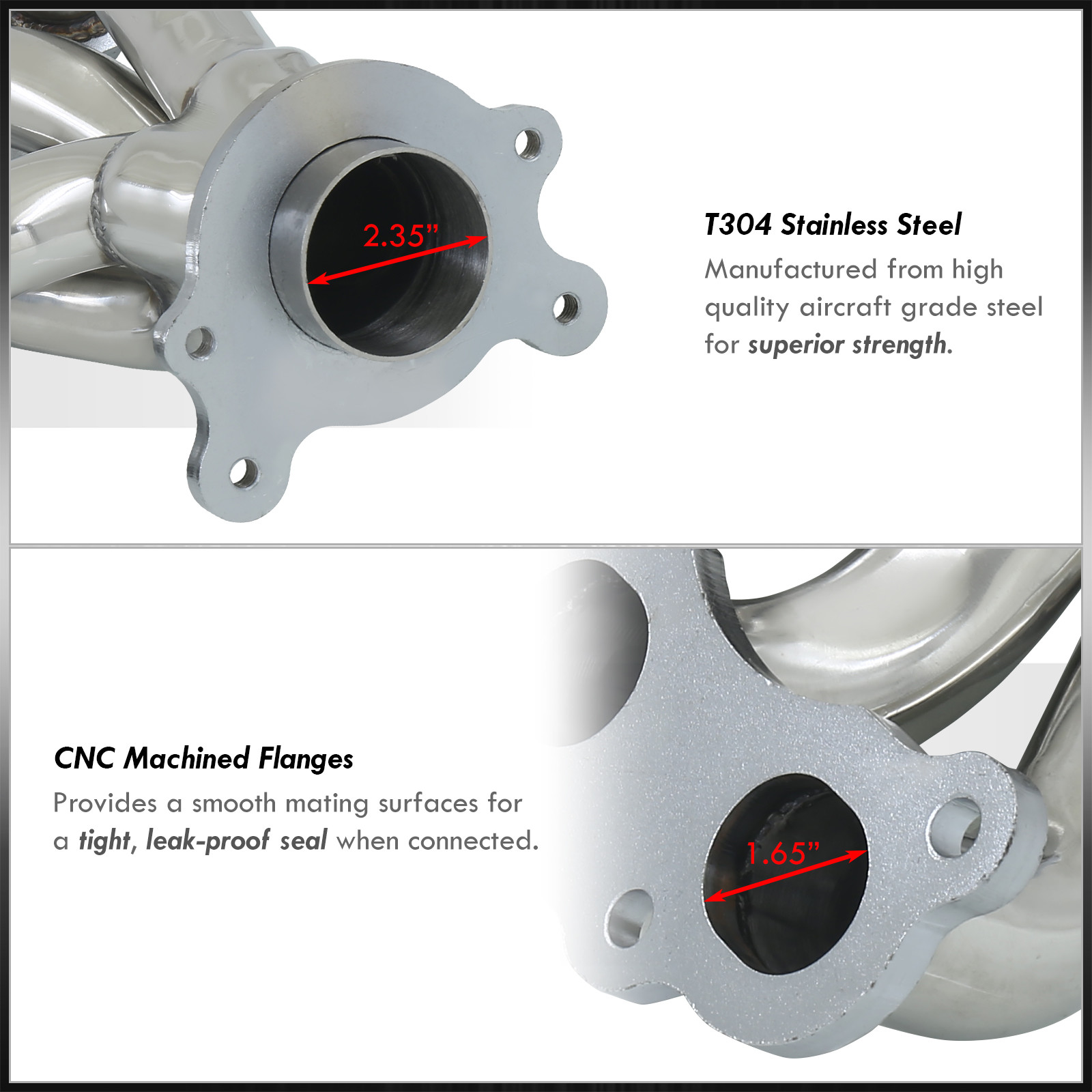 JDM 41 STAINLESS RACING EXHAUST HEADER FOR ACURA RSX 0206 DC5 K20A3