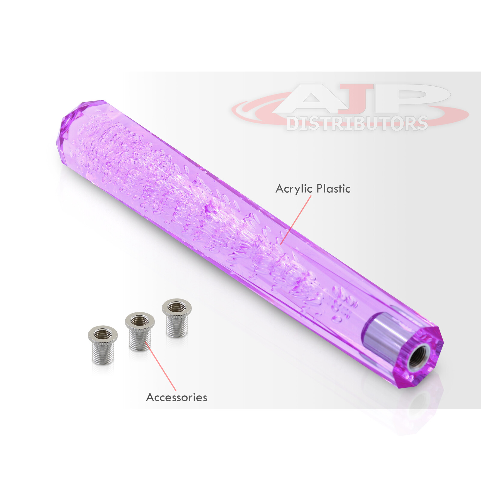 UNIVERSAL 300MM 12" M8 M10 M12 DIAMOND BUBBLE DILDO GEAR STICK SHIFT