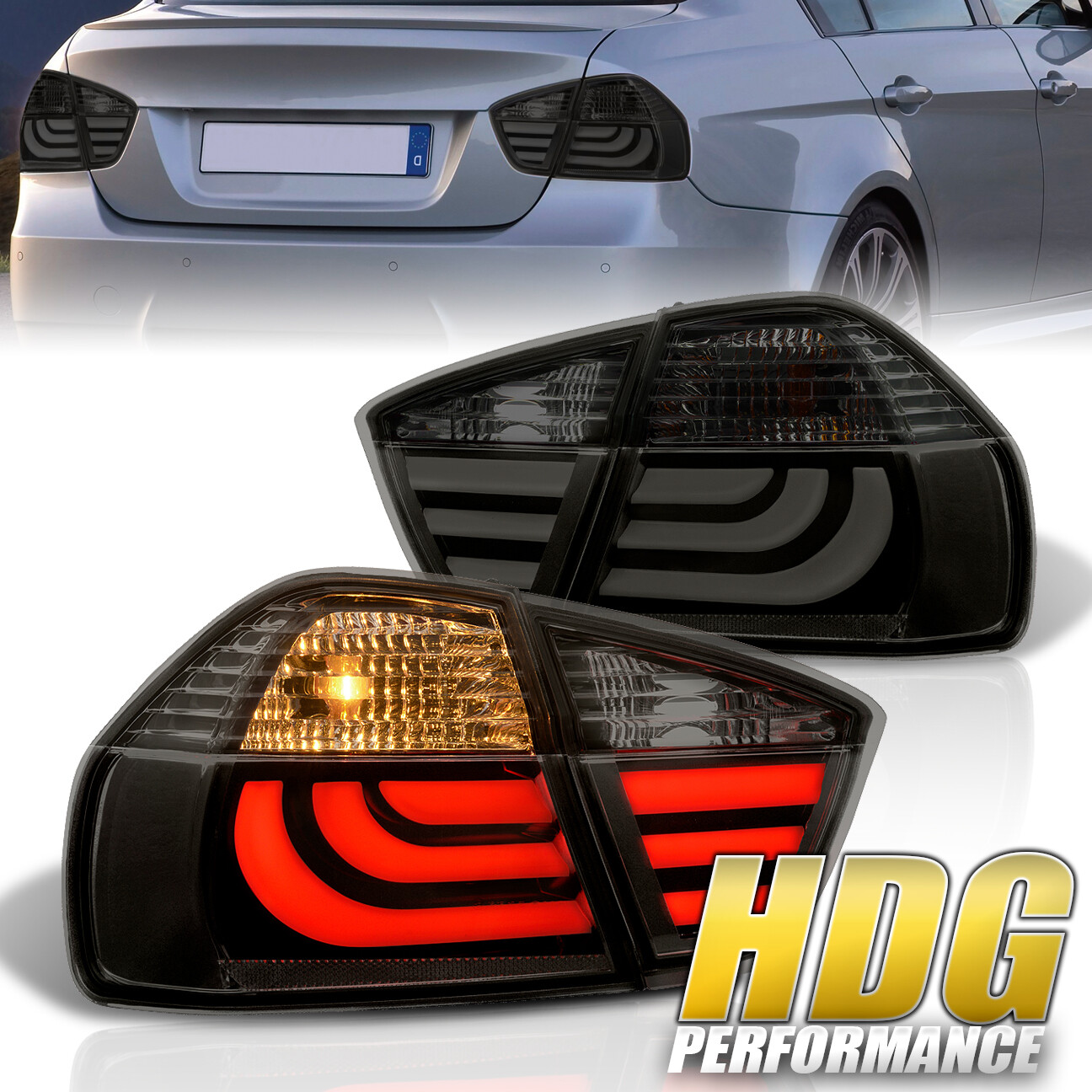 0508 BMW 3Series E90 4DR Sedan Smoke Lens New Generation LED Tail